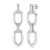 Diamond Oval Link Drop Earrings