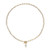 Paperclip Pearl Necklace Gold