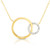 Diamond Circle Necklace Gold