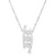 Diamond Ladder Pendant Necklace Silver