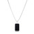 Sterling Silver Black Onyx Tag Necklace