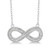 Diamond Infinity Necklace Silver