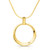 Circle Pendant Diamond Necklace Gold