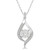14k White Gold .20twt Diamond Pendant Necklace