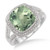 Green Amethyst & Diamond Ring Size 6.5