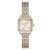 Ladies Gracie Two-Tone Stainless Steel Square Watch Silver Dial