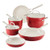 9pc Hard Anodized Ceramic Nonstick Cookware Set Empire Red