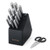 15pc Forged Self-Sharpening SS Knife Block Set Black