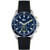 Men's Mainsail Chronograph Black Silicone Strap  Navy Dial
