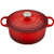 5.5qt Signature Cast Iron Round Dutch Oven Cerise
