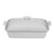 4.5qt Stoneware Deep Covered Baker White