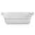 2.5qt Heritage Stoneware Rectangular Dish White