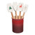 Noel Collection 5pc Utensil Set w/ Crock Red
