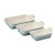 3pc Heritage Stoneware Rectangular Baking Dish Set Sea Salt