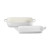 2.75qt Stoneware Rectangular Dish w/ Platter Lid Matte White