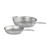 2pc Classic Stainless Steel Frying Pan Set