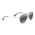 Hau'oli XS Polarized Sunglasses  Shiny Silver & Black Frame  Neutral Gray Lens