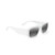 Kupale Polarized Sunglasses Shiny White Frame Netural Gray Lens