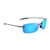 Lighthouse Polarized Sunglasses Shiny Black Frame Blue Hawaii Lens