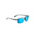 Laulima Polarized Sunglasses Shiny Dark Gray Frame Blue Hawaii Lens