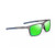 Lehopulu Polarized Sunglasses Matte Transparent Gray Frame MAUIGreen Lens