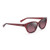 Punono Polarized Sunglasses Shiny Transparent Burgundy Frame Maui Rose Lens