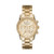 Ladies Ritz Pave Gold-Tone Stainless Steel Watch Gold Dial