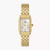 Ladies Deco Park 18K Gold-Plated Rectangle Watch Mother-of-Pearl Dial