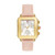 Ladies Deco Sport Chronograph Pink Silicone Strap Watch Silver Dial