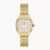 Ladies Meggie 18K Gold-Plated Stainless Steel Diamond Dial Watch MOP Dial