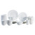Delray White 40pc Bone China Dinnerware Set