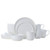 Samantha White 16pc Bone China Dinnerware Set