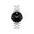 Ladies Corporate Exclusive Silver-Tone Stainless Steel Watch Black Dial