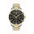 Mens Series 800 Black & Gold Performance Steel Chronograph Watch Black Dial