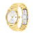 Unisex BOLD Quest Automatic Gold-Tone Stainless Steel Watch White Dial