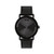 Men's Bold Evolution 2.0 Black Leather Strap Watch  Black Dial