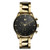 Men's Airhawk Multi-Dial Gold-Tone Stainless Steel Watch  Black Dial