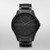 Mens Hampton Black-Tone Stainless Steel Watch Black Dial