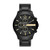 Mens Hampton Chronograph Black-Tone Stainles Steel Watch Black Dial