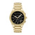 Mens Sync Chronograph Gold-Tone Stainless Steel Watch Black Dial