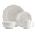 Basket Weave White 16pc Dinnerware Set