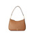 Danni Crosshatch Medium Leather Shoulder Bag Tan