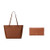 Karly Crosshatch Leather Shopper and Wallet Tan