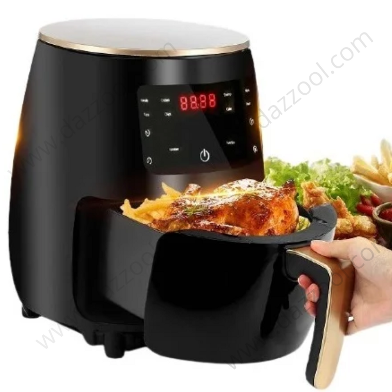 Buy Wholesale China New Style 2400w 6l/8l/10l Touch Screen Smart Digital  Silver Crest Air Fryer With Visible Window & Air Fryer at USD 13.8