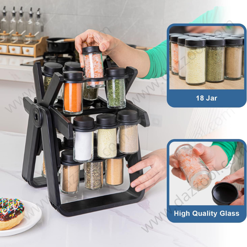 Rack Organizer Spice Rack With Glass Jars Glass Spice Jars With