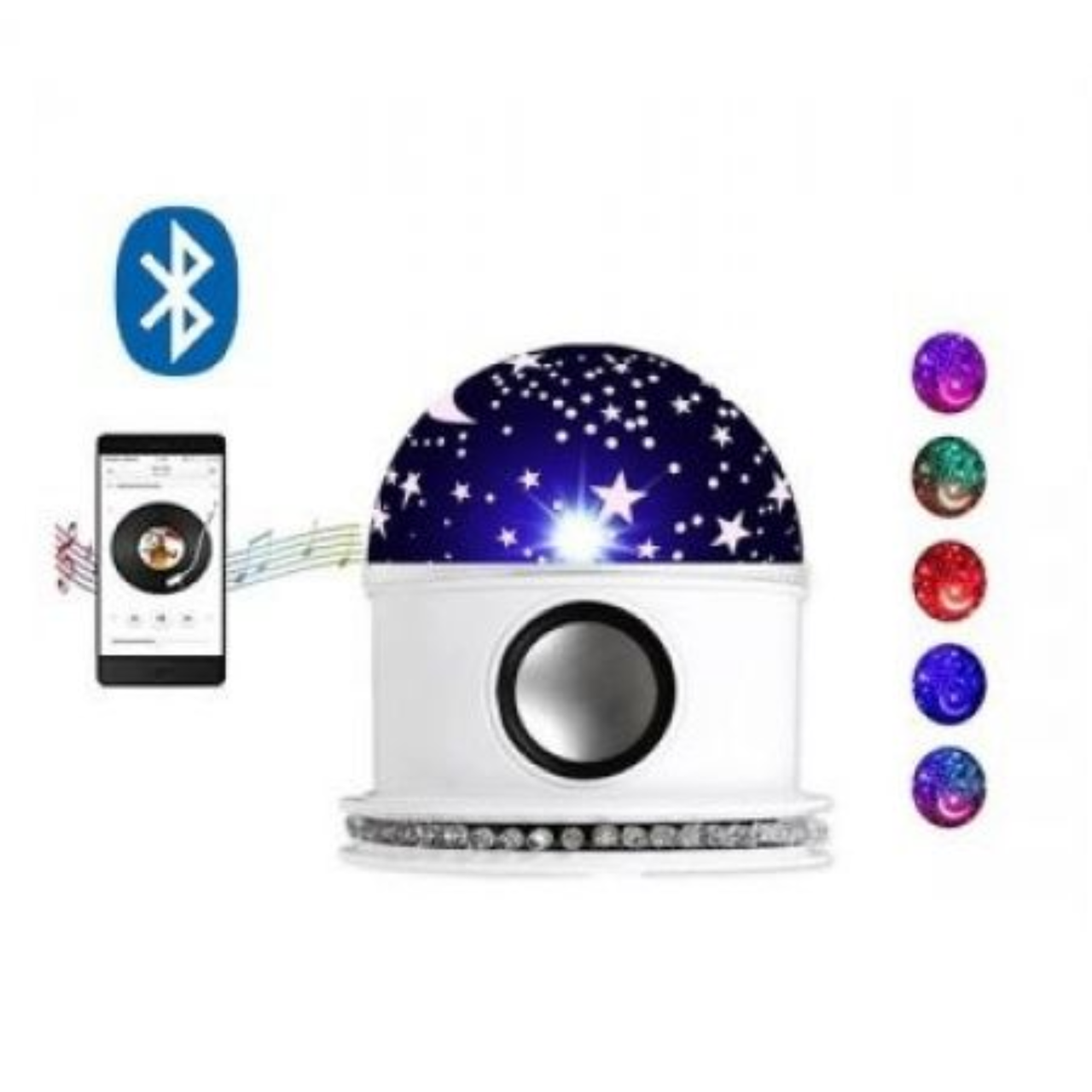 Led Crystal Magic Ball Light With Bluetooth Speaker