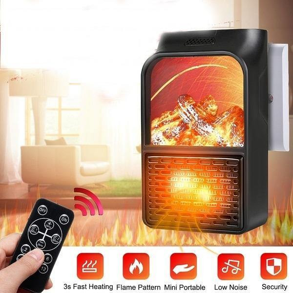 Electric Fan Room Wall Handy Heater Fan Fireplace Portable Electric Space  Heater - www.dazzool.com