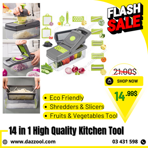 dazzool Kitchen Ideas Veggie slicer 14in1-dazzool.com