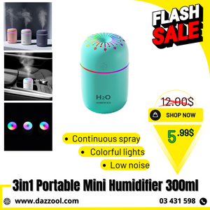 3in1 Portable Mini Humidifier 300ml-dazzool.com 3in1 Portable Mini Humidifier 300ml-dazzool.com