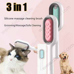 Pet 3 in 1 Cleaning, Hair Removing, Massaging and lint remover comb-dazzool.com Pet 3 in 1 Cleaning, Hair Removing, Massaging and lint remover comb-dazzool.com